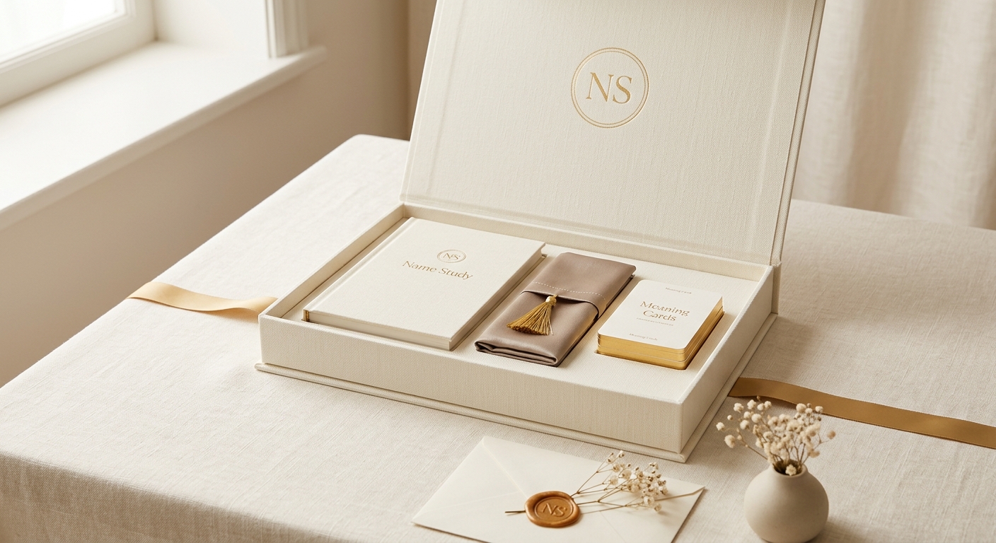 The Signature keepsake box, opened to reveal its contents.
