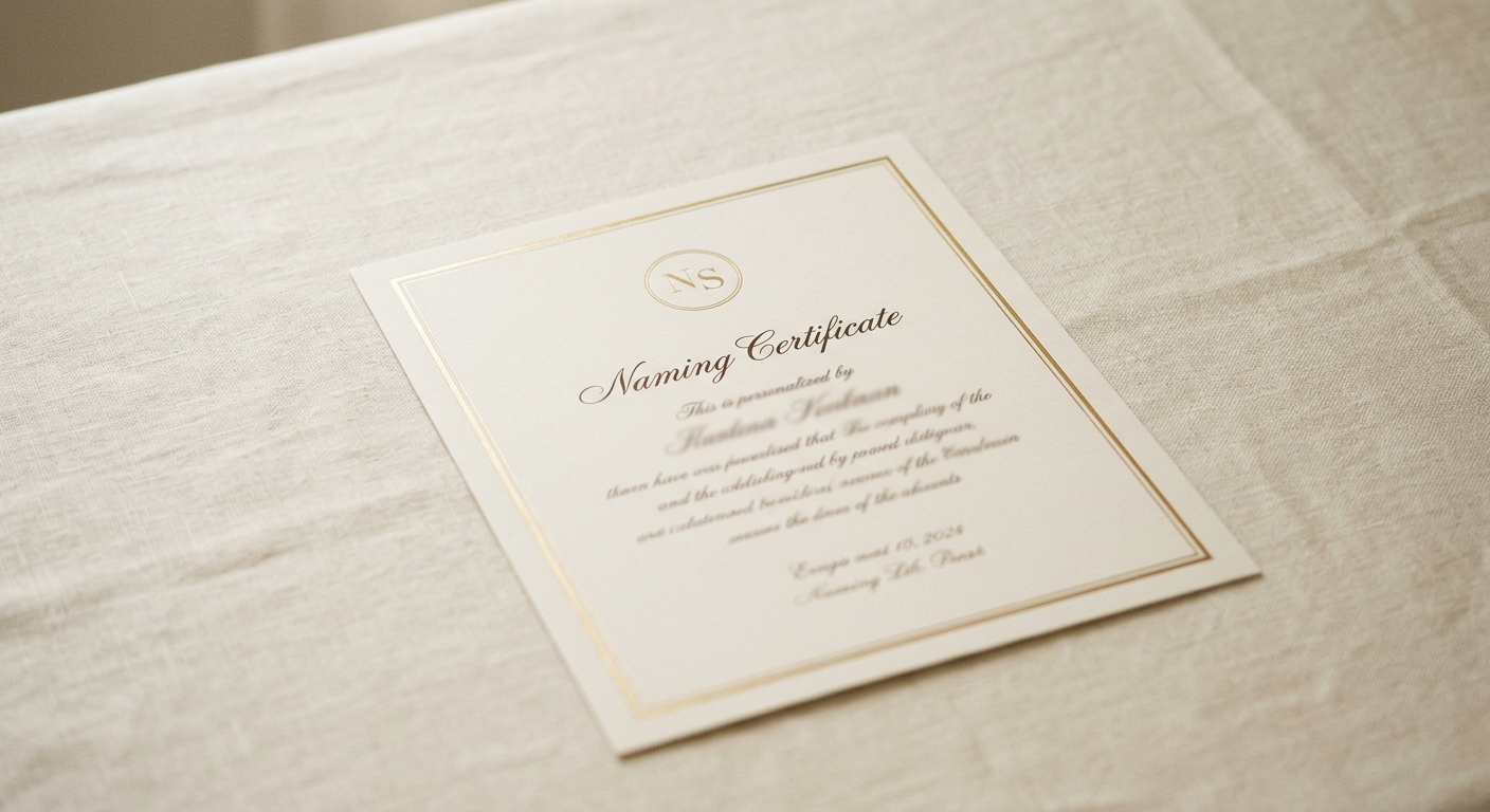 Naming Certificate